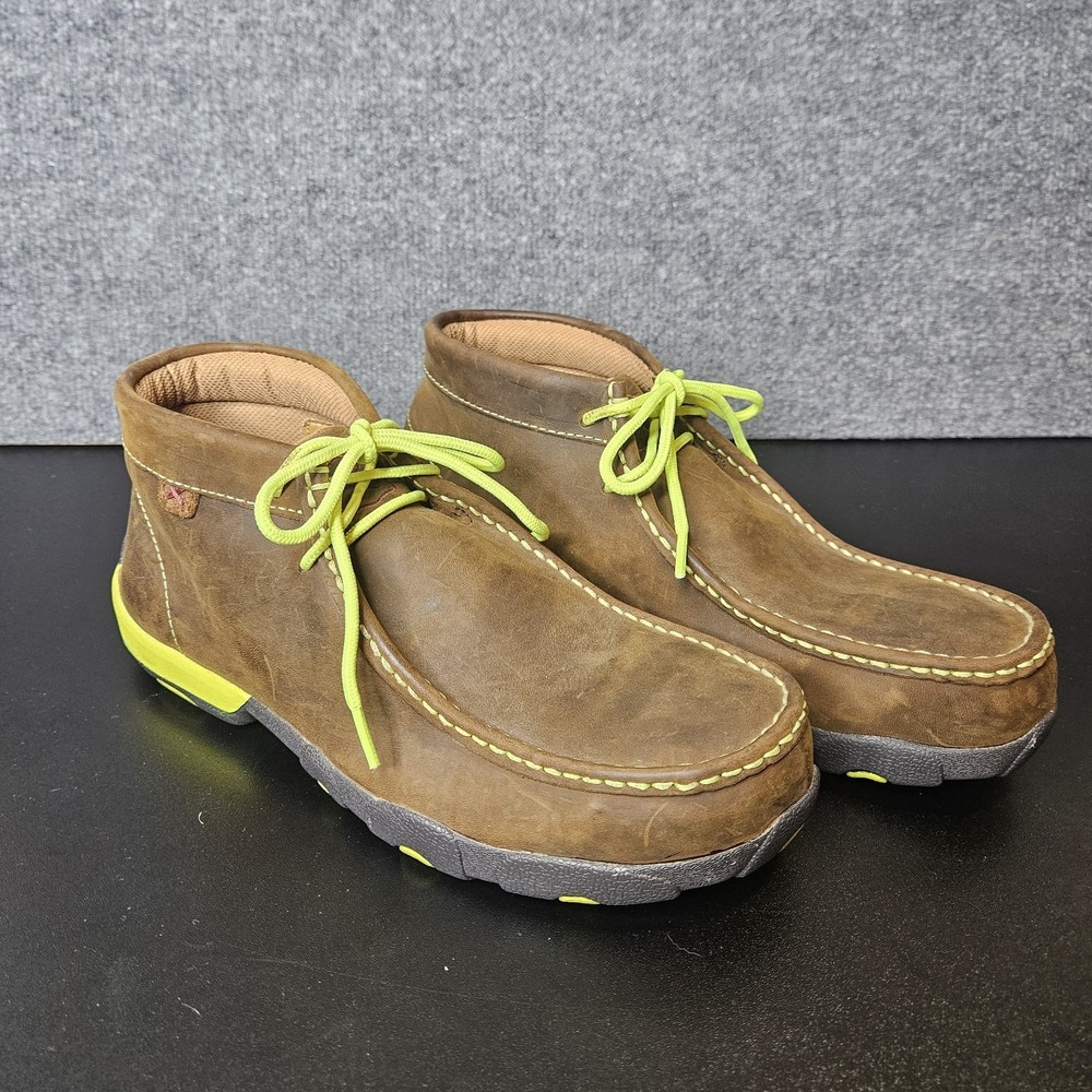 Twisted X Mens Work Chukka Driving Moc Boots Size 9 Steel Toe Safety Leather